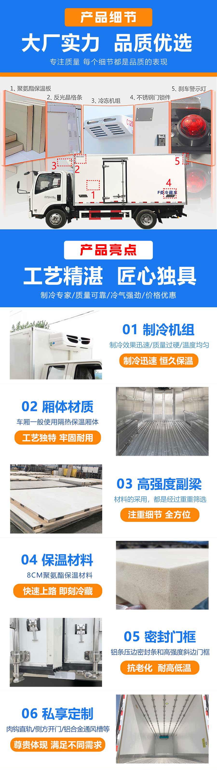 重汽豪沃4.2米蓝牌冷藏车